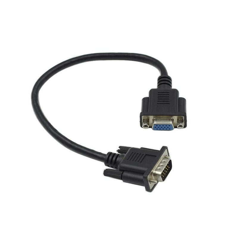 Hxchen 30cm/1ft 15Pin VGA Extension Cable, Male to Female Cable - Image 1